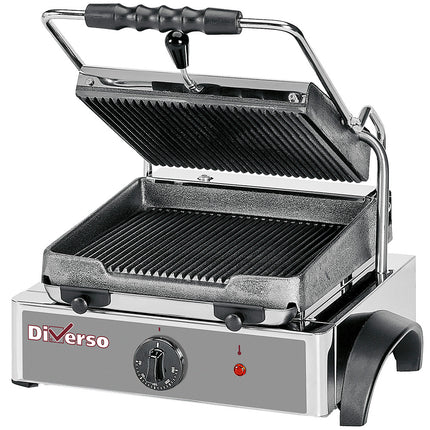 Elektrische panini grill, geribde platen