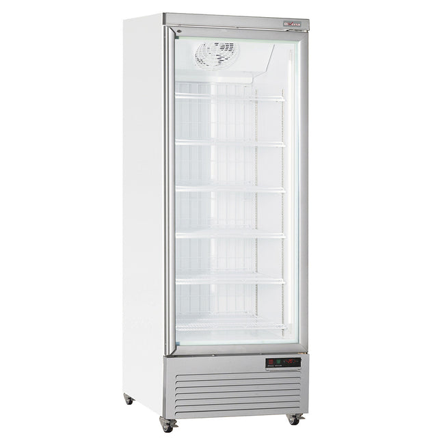 Verticale vrieskastvitrine, 560 liter - WIT