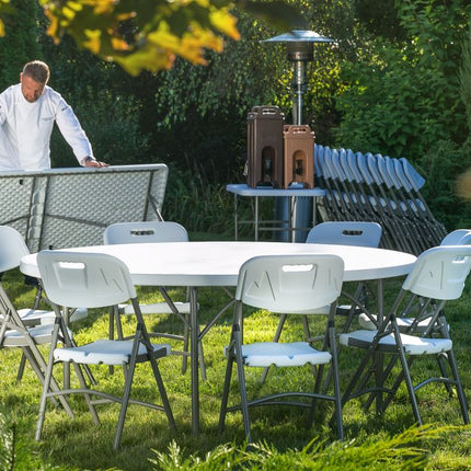 Catering stoel, AmerBox, Max. belasting 175 kg., Wit, 540x440x(H)840mm