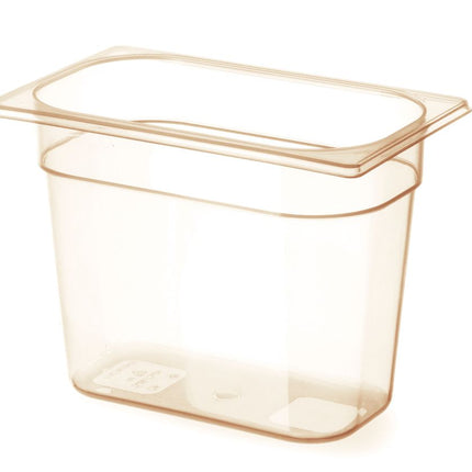 Container GN 1/4 hoge temperatuur bestendigheid, HENDI, GN 1/4, 3,8L, Transparant, 265x162x(H)150mm