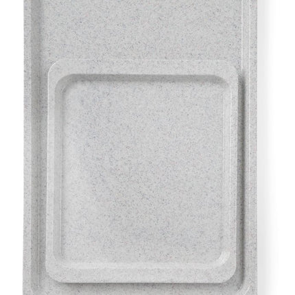 Polyester dienblad voor zelfbedieningsrestaurants, AmerBox, GN 1/2, graniet, 325x265mm