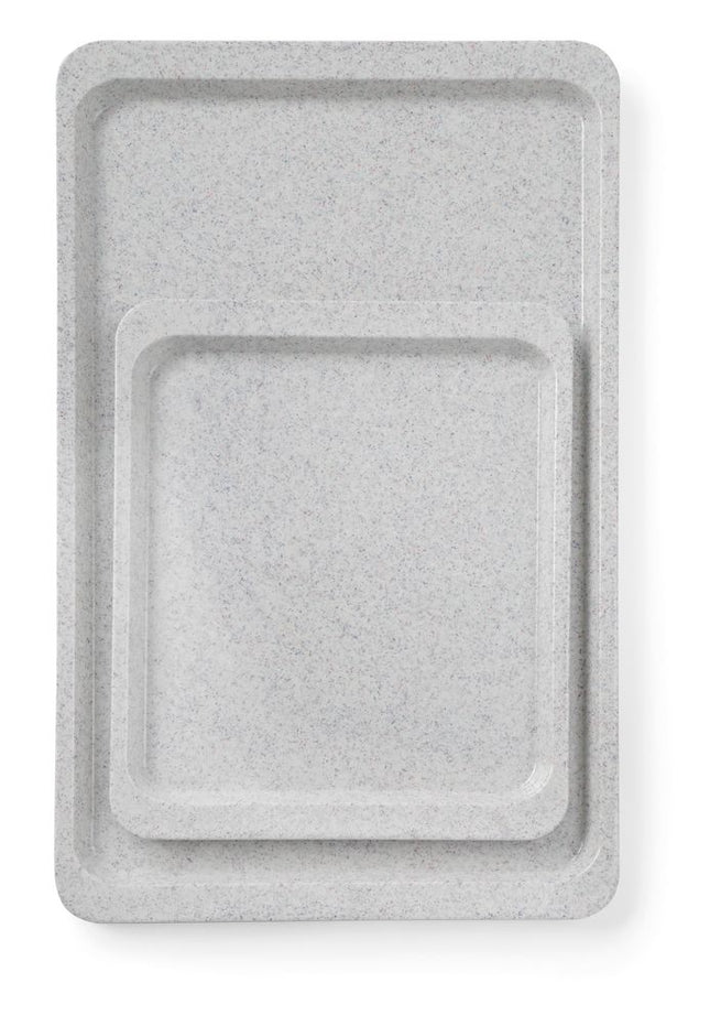 Polyester dienblad voor zelfbedieningsrestaurants, AmerBox, GN 1/2, graniet, 325x265mm