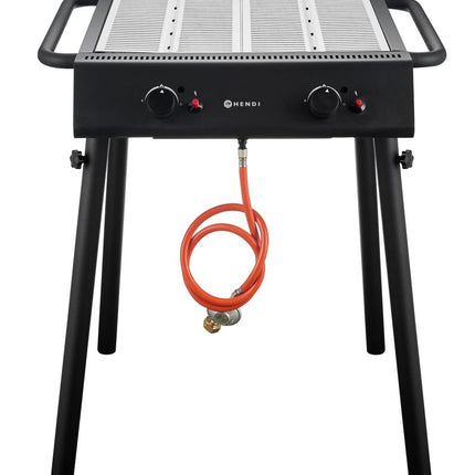 Xantos Black Gasgrill, HENDI, Zwart, 9,5kW, 770x710x(H)870mm