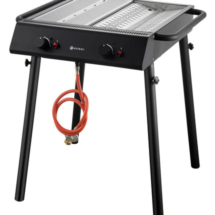 Xantos Black Gasgrill, HENDI, Zwart, 9,5kW, 770x710x(H)870mm