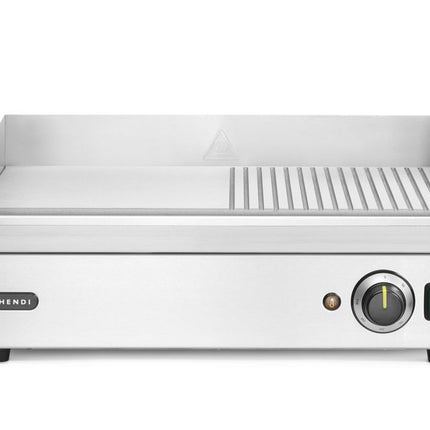 Bakplaat half geribbeld, HENDI, Kitchen Line, 220-240V/2400W, 527x404x(H)233mm