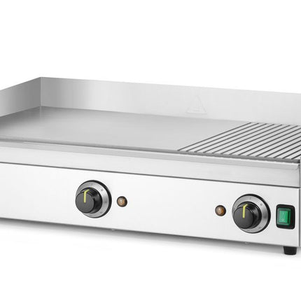 Bakplaat 1/3 geribbeld, HENDI, Kitchen Line, 220-240V/3500W, 697x474x(H)241mm