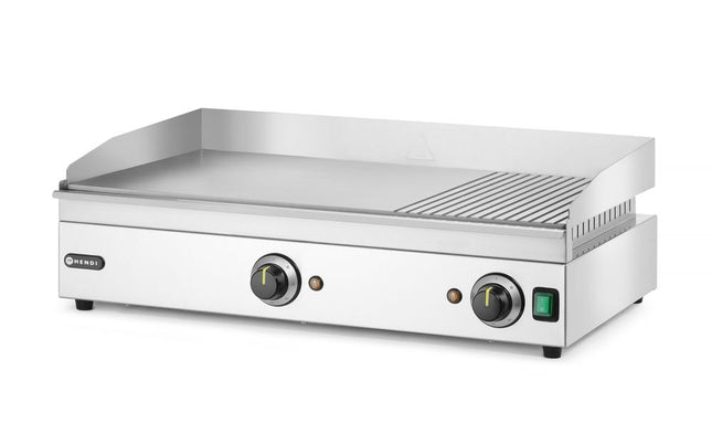 Bakplaat 1/3 geribbeld, HENDI, Kitchen Line, 220-240V/3500W, 697x474x(H)241mm