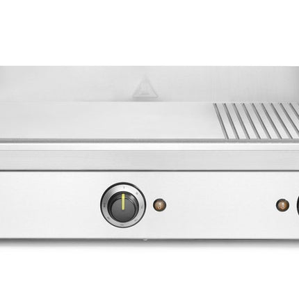 Bakplaat 1/3 geribbeld, HENDI, Kitchen Line, 220-240V/3500W, 697x474x(H)241mm
