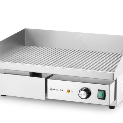 Bakplaat geribbeld, HENDI, Budget Line, 220-240V/3000W, 550x430x(H)240mm