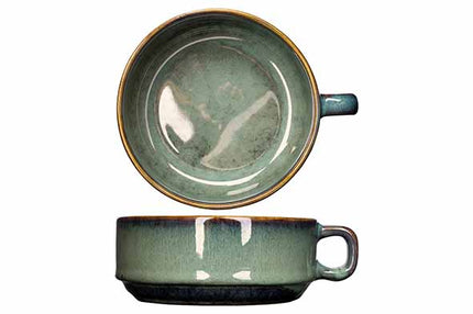 5868013 JADE VERDE SOEPKOM MET OOR D12,5XH5CM