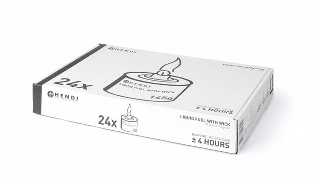 Vloeibare brandstof met lont, HENDI, brandduur ± 4 uur, 24 st