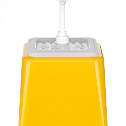 Sausdispenser met pomp, HENDI, 2,5L, Geel, 230x210x(H)327mm