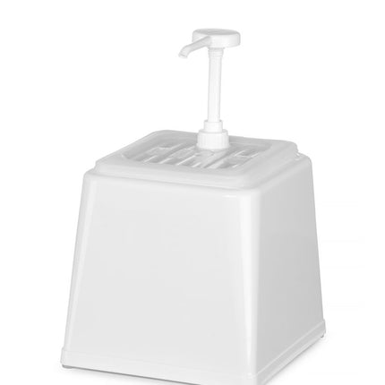 Sausdispenser met pomp, HENDI, 2,5L, Wit, 230x210x(H)327mm