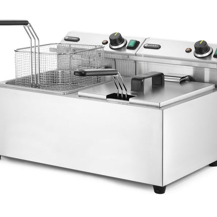 Friteuse Profi Line - 2 x 8 L, HENDI, Profi Line, 16L, 230V/7000W, 605x460x(H)369mm