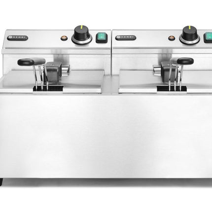 Friteuse Profi Line - 2 x 8 L, HENDI, Profi Line, 16L, 230V/7000W, 605x460x(H)369mm