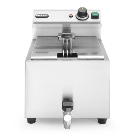 Friteuse Profi Line met aftapkraan - 8 l, HENDI, Profi Line, 8L, Lichtgrijs, 230V/3500W, 305x515x(H)354mm