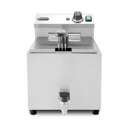 Friteuse XL met aftapkraan, HENDI, Profi Line, 10L, 400V/6600W, 300x585x(H)377mm