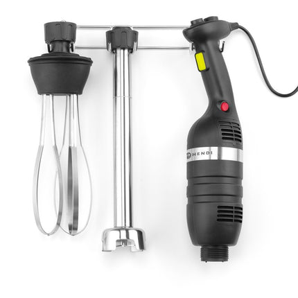Set: Staafmixer 350 met variabele snelheid + garde + wandrek, HENDI, Kitchen Line, Zwart, 230V/350W, 110x324x(H)816mm