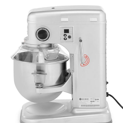 Planeetmixer, HENDI, Kitchen Line, 7L, Zilver, 220-240V/650W, 317x440x(H)490mm