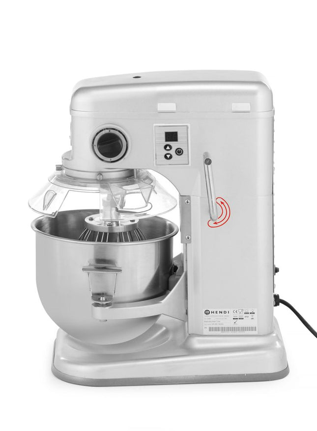 Planeetmixer, HENDI, Kitchen Line, 7L, Zilver, 220-240V/650W, 317x440x(H)490mm
