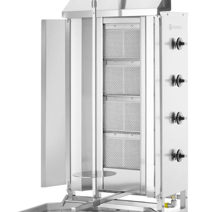 Kebabgrill gas , HENDI, Profi Line, 230V/16W, 13kW, 735x745x(H)1110mm