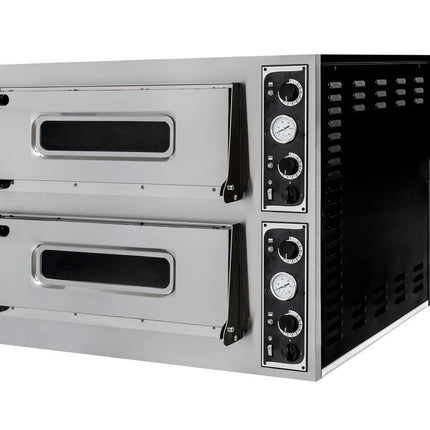 Pizza oven BASIC 44, HENDI, 2 kamers, 400V/9400W, 975x930x(H)742mm
