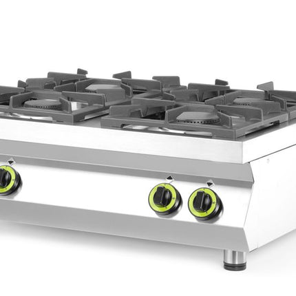 Gasfornuis 4-pits Kitchen Line - tafel model, HENDI, Kitchen Line, 19kW, 800x700x(H)310mm