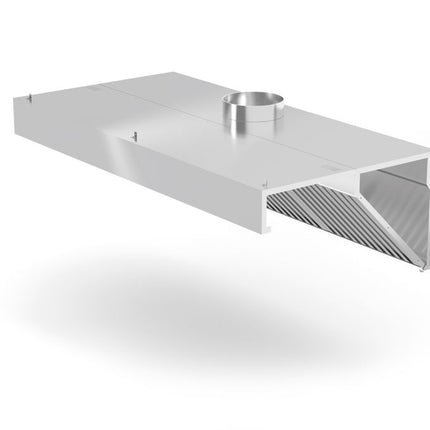 Wandgemonteerde afzuigkap zonder motor, schuin model, HENDI, Profi Line, zonder verlichting, 1000x700x(H)450mm