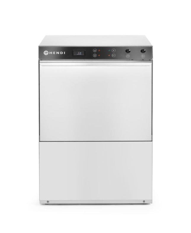 Vaatwasser 50x50 - elektronische bediening, HENDI, met reinigingspomp, 400V/6600W, 570x600x(H)830mm