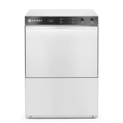Vaatwasser 50x50 - elektronische bediening, HENDI, met afvoerpomp, 400V/6600W, 570x600x(H)830mm