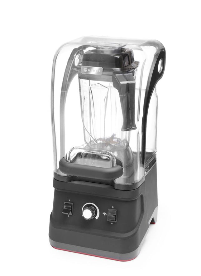 Bar blender met geluiddempende kap, HENDI, 2,5L, Zwart, 220-240V/1680W, 250x300x(H)540mm