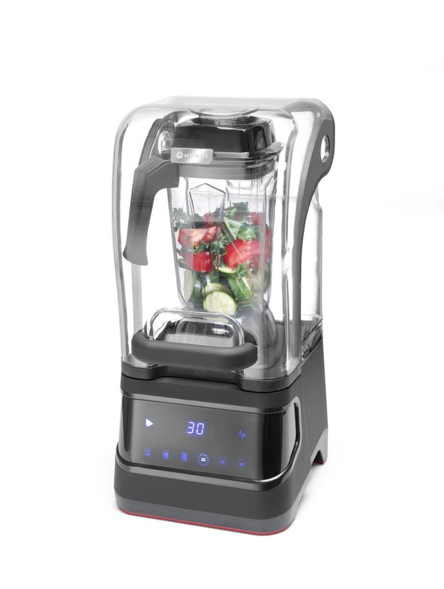 Bar blender digitaal met geluiddempende kap, HENDI, 2,5L, Zwart, 220-240V/1680W, 250x300x(H)546mm