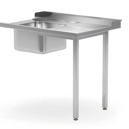 Laadtafel met gootsteen voor vaatwassers, HENDI, rechterzijde, 1200x700x(H)850mm
