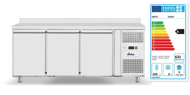 Koelwerkbank met 3 deuren, 420 L, Arktic, Profi Line, GN 1/1, 420L, 230V/400W, 1795x700x(H)879mm