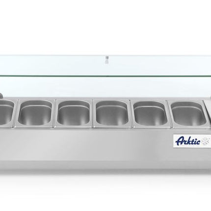 Opzetkoelvitrine GN 1/4, Arktic, 7x GN 1/4, 230V/180W, 1505x335x(H)460mm