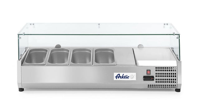 Opzetkoelvitrine GN 1/3, Arktic, 4x GN 1/3, 230V/180W, 1208x400x(H)456mm