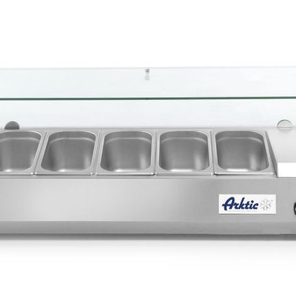 Opzetkoelvitrine GN 1/3, Arktic, 6x GN 1/3, 230V/180W, 1405x420x(H)456mm