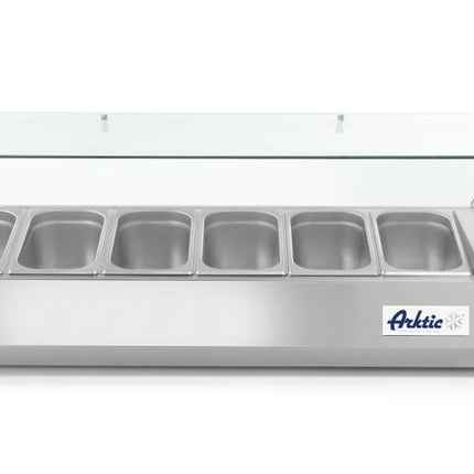 Opzetkoelvitrine GN 1/3, Arktic, 7x GN 1/3, 230V/180W, 1605x420x(H)460mm