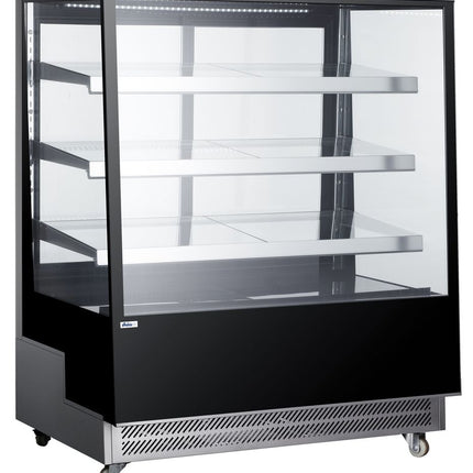 Koelvitrine met 3 schuine schappen, Arktic, 650L, Zwart, 230V/490W, 1200x833x(H)1460mm
