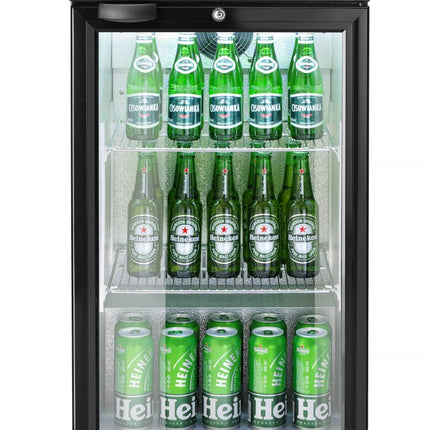 Backbar koelkast met enkele deur, Arktic, 86L, Zwart, 220-240V/120W, 500x530x(H)865mm