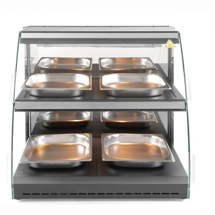 Warmhoudvitrine Quartz tweelaags, HENDI, 230V/560W, 650x485x(H)630mm