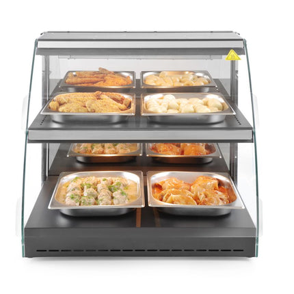 Warmhoudvitrine Quartz tweelaags, HENDI, 230V/560W, 650x485x(H)630mm