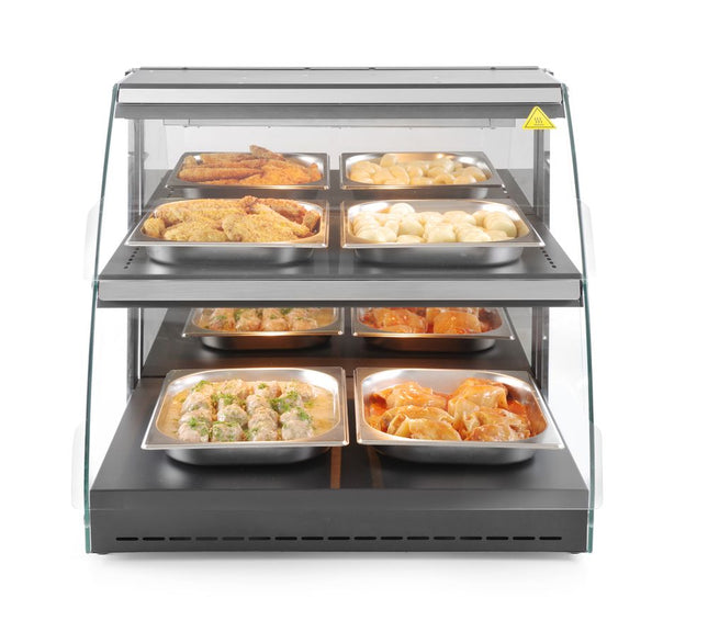 Warmhoudvitrine Quartz tweelaags, HENDI, 230V/560W, 650x485x(H)630mm