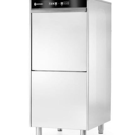 50x60 vaatwasser voor pannen en trays â€“ met doseersysteem voor reinigingsmiddelen en afvoerpomp, HENDI, 400V/7100W, 595x777x(H)1335mm