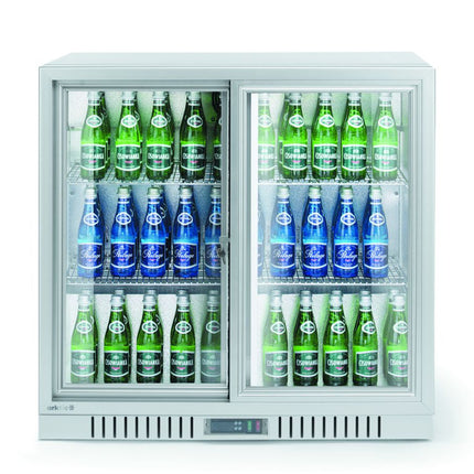 Backbar koelkast met schuifdeuren, Arktic, 150L, Zilver, 220-240V/160W, 900x520x(H)840mm