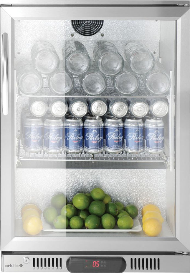 Backbar koelkast met enkele deur, Arktic, 75L, Zilver, 220-240V/120W, 530x500x(H)840mm