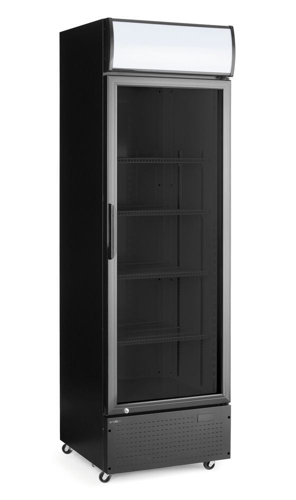 Backbar koelkast met lichtbak, enkele deur, Arktic, 254L, Zwart, 220-240V/250W, 578x605x(H)1980mm