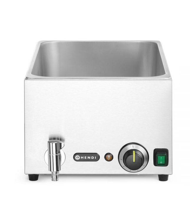 Bain-marie set met afvoerkraan Ranger, HENDI, GN 1/1, 230V/1000W, 605x332x(H)242mm
