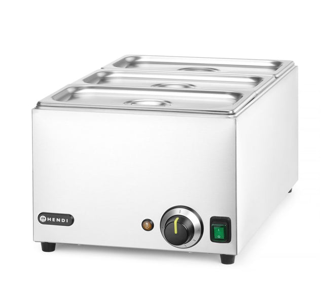 Set: Bain-marie RANGER + 3x GN 1/3 en deksel, HENDI, GN 1/1, 230V/1000W, 590x332x(H)242mm