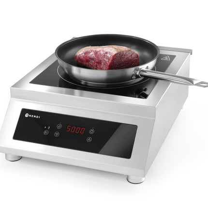 Inductiekookplaat model 5000 D, HENDI, Profi Line, 400V/5000W, 398x525x(H)175mm
